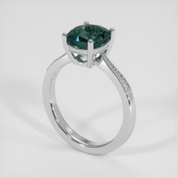 1.67 Ct. Bluish Green Spinel Ring, Platinum 950 2