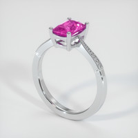 2.05 Ct. Pink Sapphire Ring, Platinum 950 2