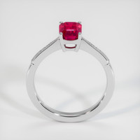 0.98 Ct. Pinkish Red Ruby Ring, Platinum 950 3