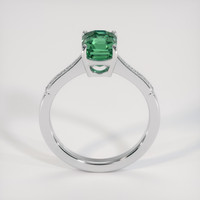 3.00 Ct. Bluish Green Sapphire Ring, Platinum 950 3