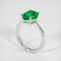3.00 Ct. Emerald Ring, Platinum 950 2