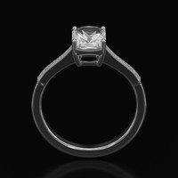 2.11 Ct. White Sapphire Ring, Platinum 950 3
