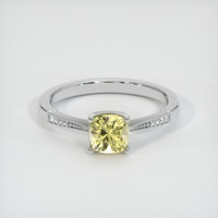 1.03 Ct. Yellow Sapphire Ring, Platinum 950 1