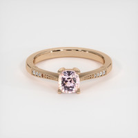 1.12 Ct. Peach Sapphire Ring, 14K Rose Gold 1