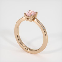 1.12 Ct. Peach Sapphire Ring, 14K Rose Gold 2