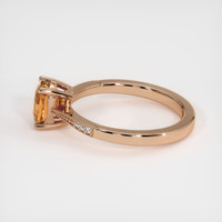 1.36 Ct. Orangish Brown Sapphire Ring, 14K Rose Gold 4
