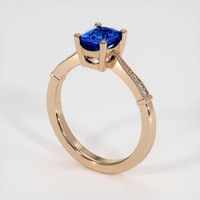 1.20 Ct. Blue Sapphire Ring, 14K Rose Gold 2