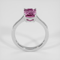 3.17 Ct. Pinkish Purple Rhodolite Garnet Ring, Silver 3