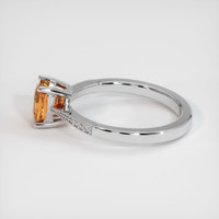 1.36 Ct. Orangish Brown Sapphire Ring, 10K White Gold 4