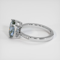 5.04 Ct. Sapphire Ring, 14K White Gold 4