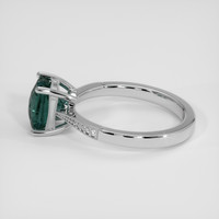 1.67 Ct. Bluish Green Spinel Ring, 14K White Gold 4