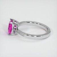 2.05 Ct. Pink Sapphire Ring, 14K White Gold 4