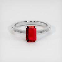 1.73 Ct. Ruby Ring, 14K White Gold 1