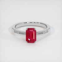 1.03 Ct. Ruby Ring, 14K White Gold 1