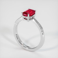 1.03 Ct. Ruby Ring, 14K White Gold 2