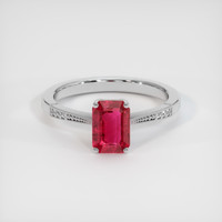 1.32 Ct. Ruby Ring, 14K White Gold 1