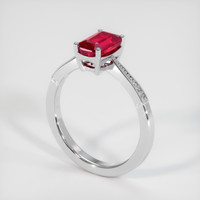 1.32 Ct. Ruby Ring, 14K White Gold 2