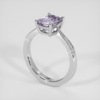 2.34 Ct. Purple Sapphire Ring, 14K White Gold 2