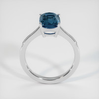 4.65 Ct. Greenish Blue Sapphire Ring, 14K White Gold 3