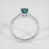 0.94 Ct. Greenish Blue Sapphire Ring, 14K White Gold 3