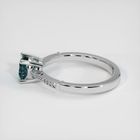0.94 Ct. Greenish Blue Sapphire Ring, 14K White Gold 4