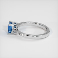 1.24 Ct. Blue Sapphire Ring, 18K White Gold 4