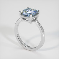 5.04 Ct. Sapphire Ring, 18K White Gold 2