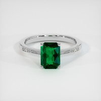 1.37 Ct. Emerald Ring, 18K White Gold 1