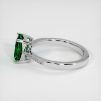 1.37 Ct. Emerald Ring, 18K White Gold 4
