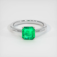 1.48 Ct. Emerald Ring, 18K White Gold 1