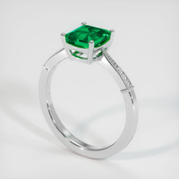 2.02 Ct. Emerald Ring, 18K White Gold 2