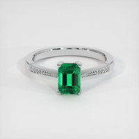 Emerald Ring 0.92 Ct., 18K White Gold Preview
