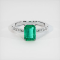1.41 Ct. Emerald Ring, 18K White Gold 1