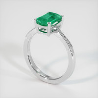 1.41 Ct. Emerald Ring, 18K White Gold 2