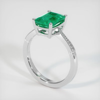 1.89 Ct. Emerald Ring, 18K White Gold 2