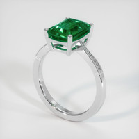 2.85 Ct. Emerald Ring, 18K White Gold 2