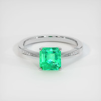 2.15 Ct. Emerald Ring, 18K White Gold 1