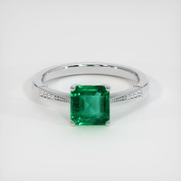 2.07 Ct. Emerald Ring, 18K White Gold 1