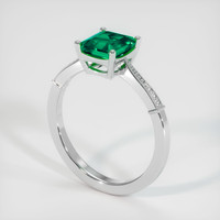 2.07 Ct. Emerald Ring, 18K White Gold 2