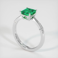 1.85 Ct. Emerald Ring, 18K White Gold 2