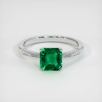 1.48 Ct. Emerald Ring, 18K White Gold 1