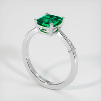 1.80 Ct. Emerald Ring, 18K White Gold 2