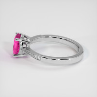 1.58 Ct. Pink Sapphire Ring, 18K White Gold 4