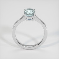 2.43 Ct. Bluish Green Sapphire Ring, 18K White Gold 3