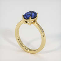 2.18 Ct. Blue Sapphire Ring, 14K Yellow Gold 2