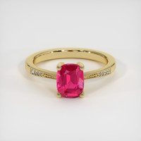 1.70 Ct. Ruby Ring, 14K Yellow Gold 1