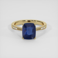 3.05 Ct. Blue Sapphire Ring, 14K Yellow Gold 1