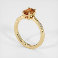 1.36 Ct. Orangish Brown Sapphire Ring, 14K Yellow Gold 2