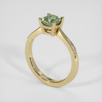 1.34 Ct. Green Sapphire Ring, 14K Yellow Gold 2