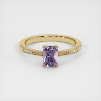 0.91 Ct. Purple Sapphire Ring, 14K Yellow Gold 1